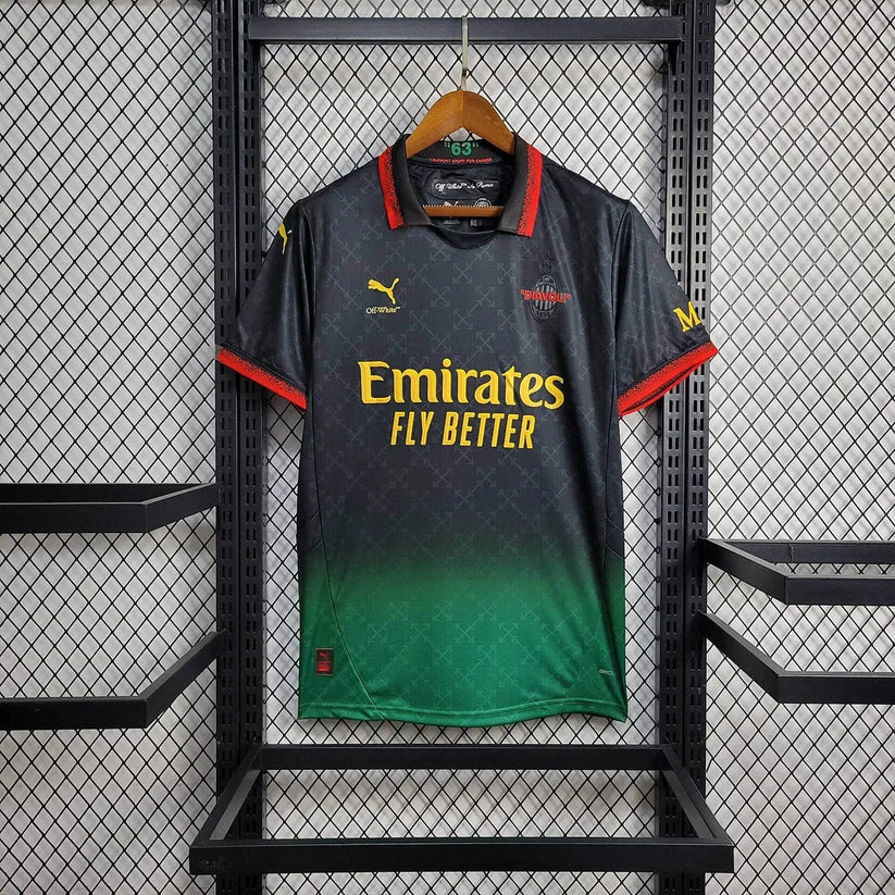 AC Milan × OFF-White 24/25 Black Special Shirt