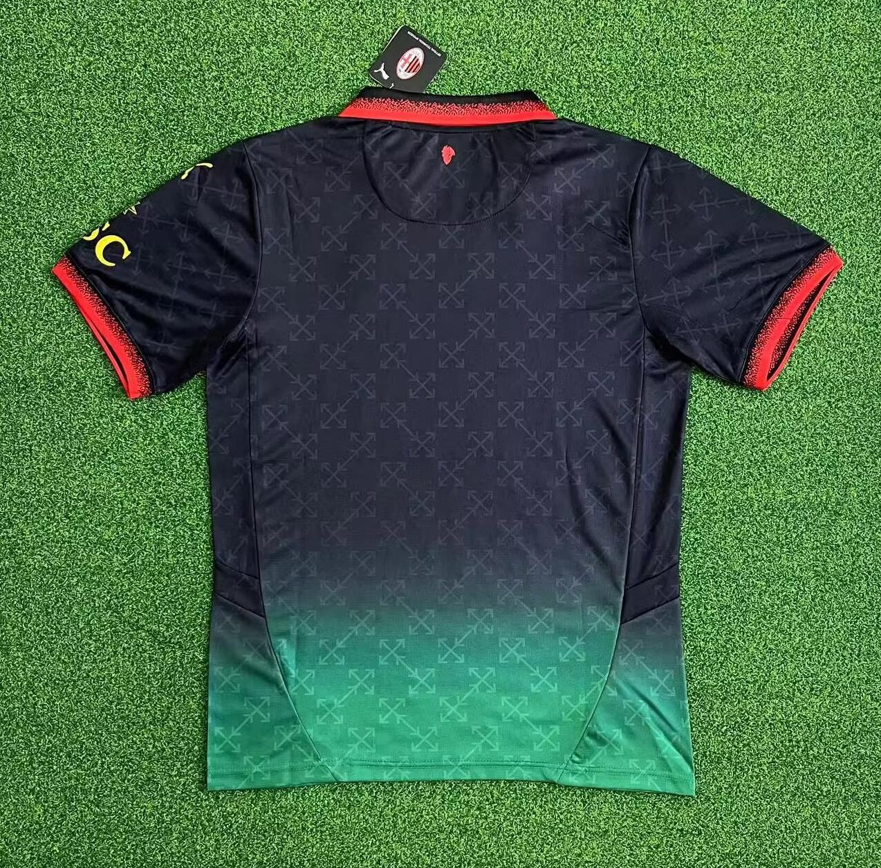 AC Milan × OFF-White 24/25 Black Special Shirt