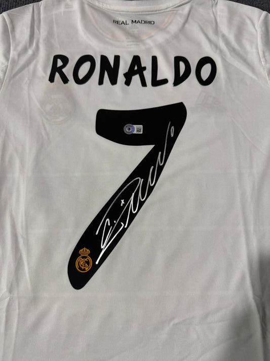 Signed Cristiano Ronaldo Beckket Real Madrid Jersey