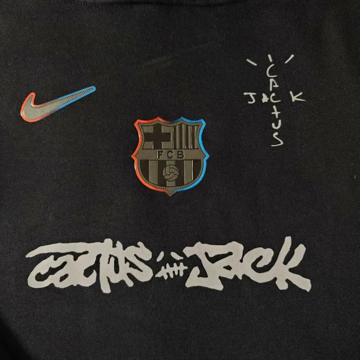 Travis Scott X Barcelona Hoodie Black