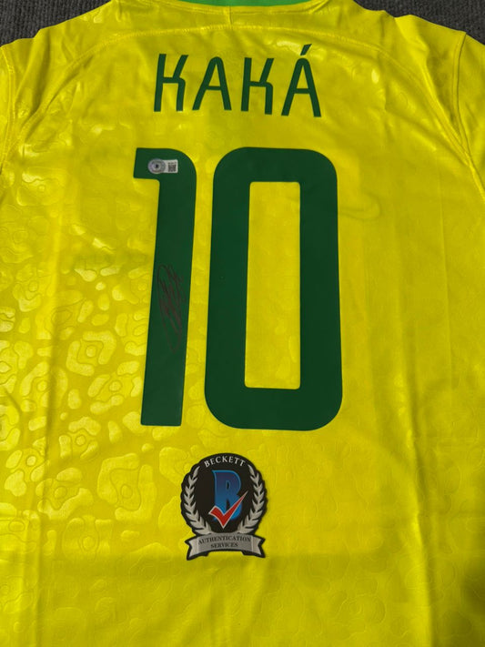 Signed Kaka Beckett Brazil Jersey