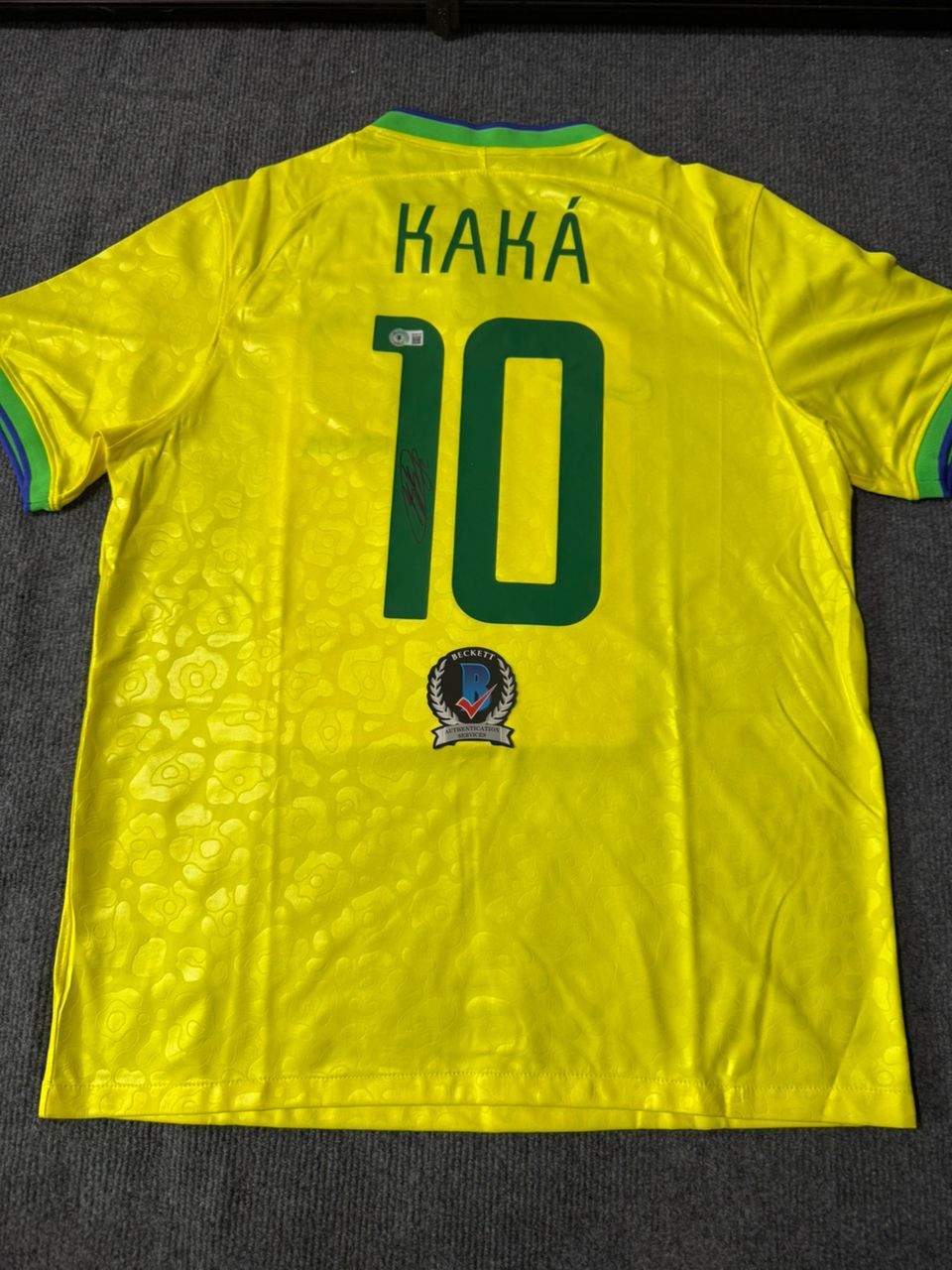 Signed Kaka Beckett Brazil Jersey