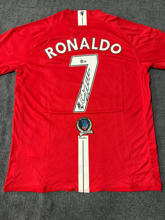 Signed Cristiano Ronaldo Beckett Manchester United Retro