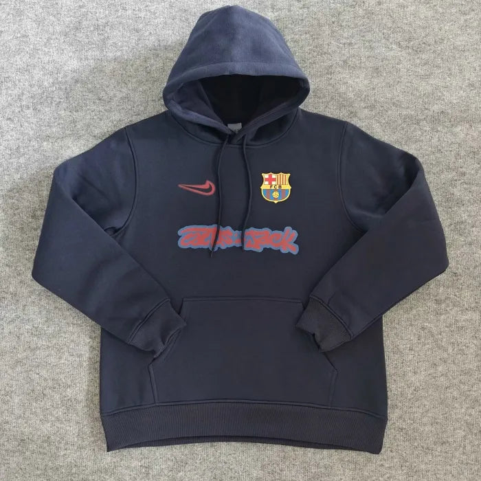 Travis Scott X Barcelona Hoodie Navy