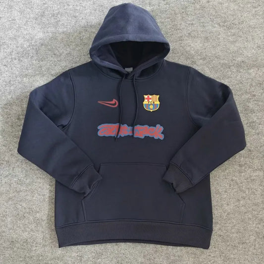 Travis Scott X Barcelona Hoodie Navy