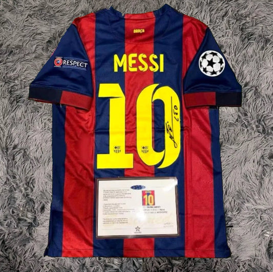Signed Lionel Messi 14:15 home Barcelona
