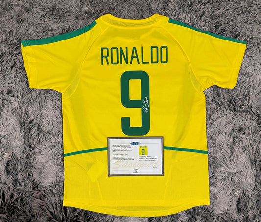 Signed Ronaldo R9 Brazil Jersey
