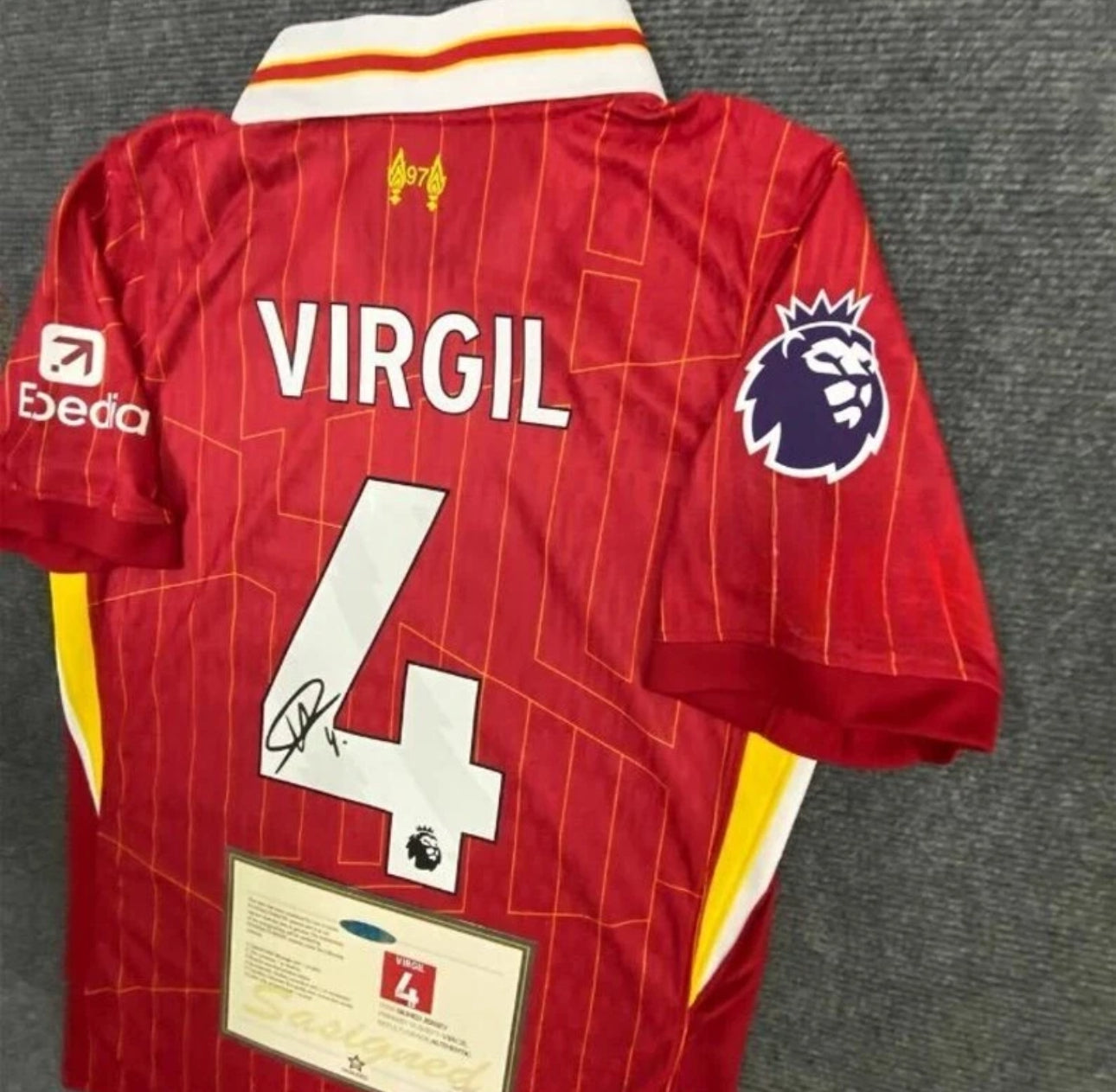 Liverpool “Virgil van dijk”  Signed Jersey