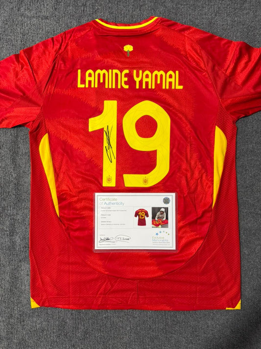 Signed Lamine Yamal Spain Jersey
