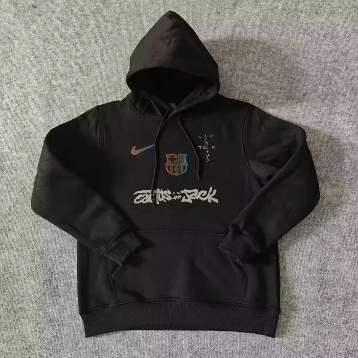 Travis Scott X Barcelona Hoodie Black