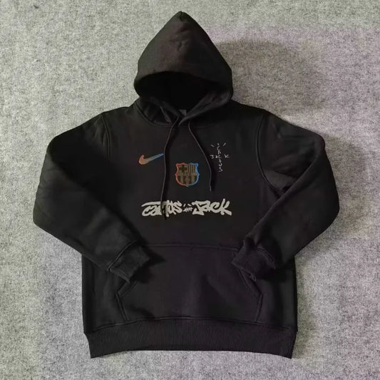 Travis Scott X Barcelona Hoodie Black