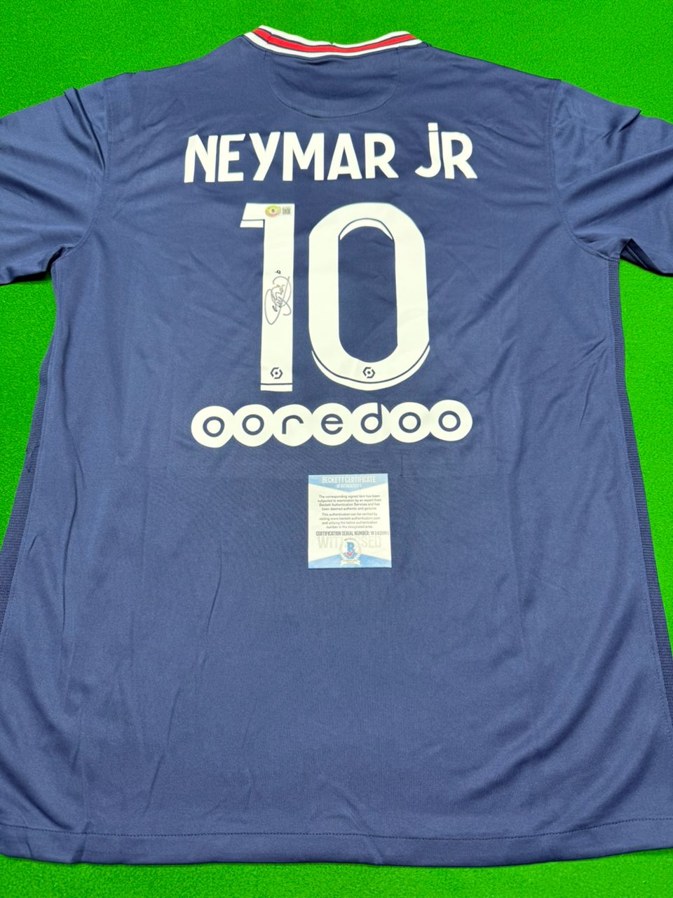 Signed Neymar JR Beckket PSG Jersey