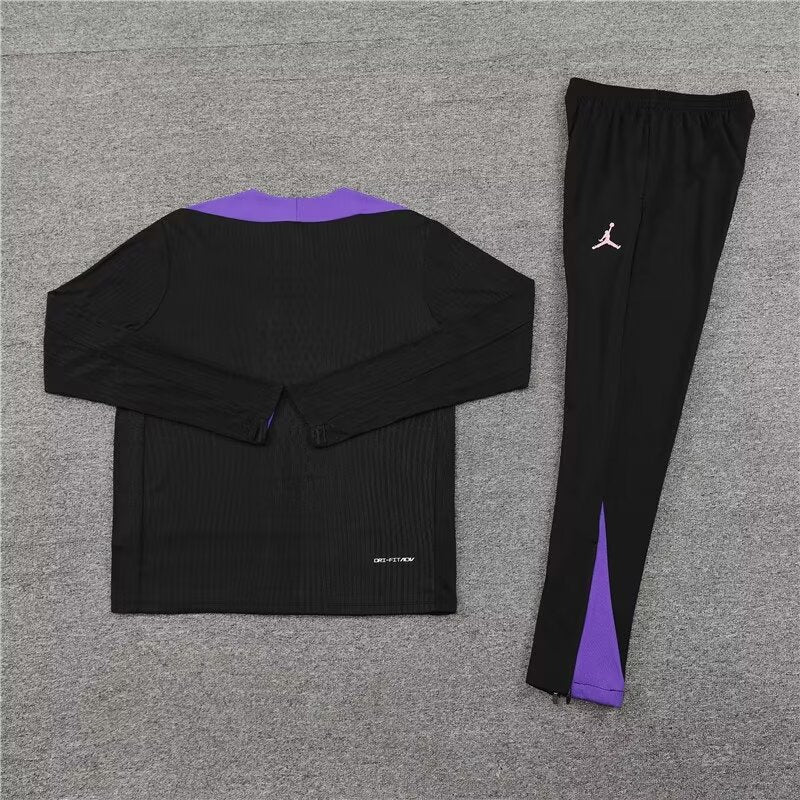 PSG 24/25 Training Tracksuit Home Black & Purple