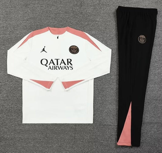 PSG 24/25 Training Tracksuit Home White & Pink