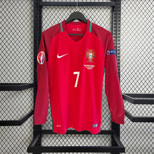 Portugal 16/17 Home Shirt - Euro Final Long Sleeve